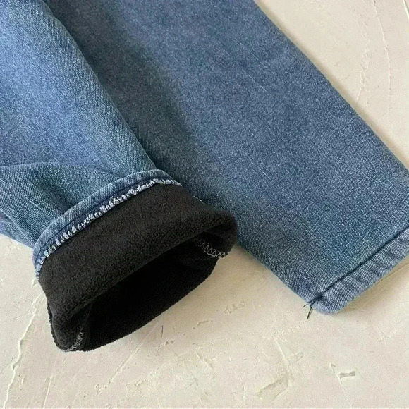 Jeans Fleece Warm Pants Kids Size 4-5 - Picture 5 of 7